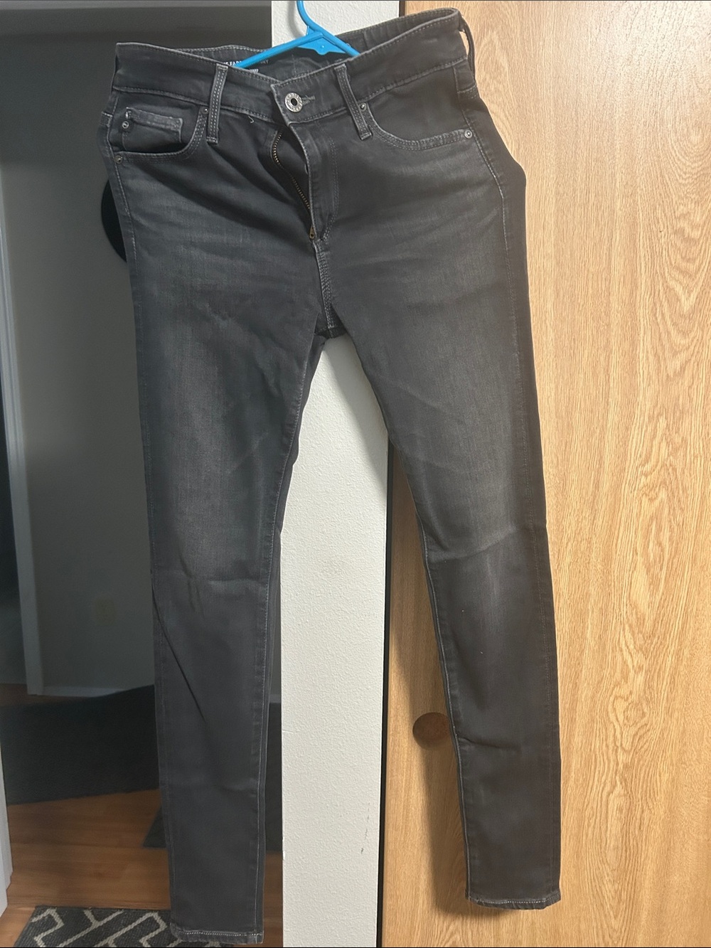Ag Adriano Goldschmied Women's High Rise Black Skinny Jeans